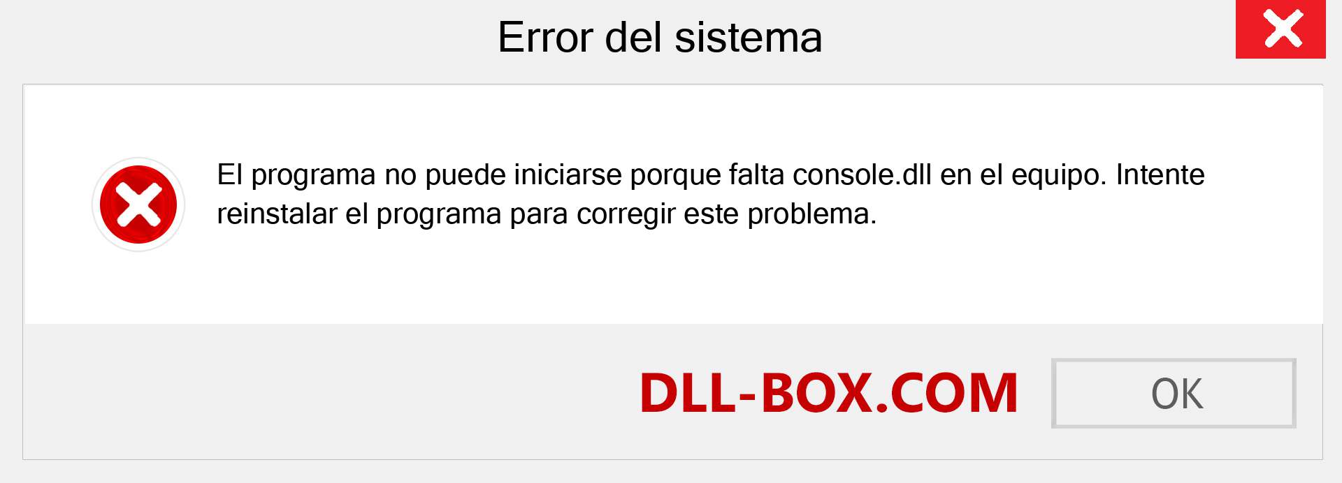 ¿Falta el archivo console.dll ?. Descargar para Windows 7, 8, 10 - Corregir console dll Missing Error en Windows, fotos, imágenes